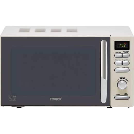 Tower T24019C Microwave - Cream