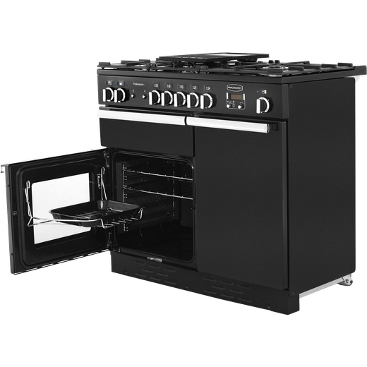 Rangemaster Professional Plus 100cm Dual Fuel Range Cooker - Black