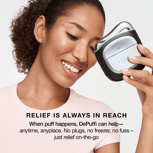 Shark Depuffi Facial Therapy Tool - Black - Annotation - relief shot