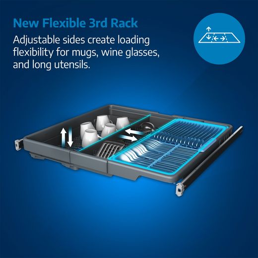 Beko PowerIntense™ Standard Dishwasher - Graphite - Annotation - Flexible-3rd-Rack