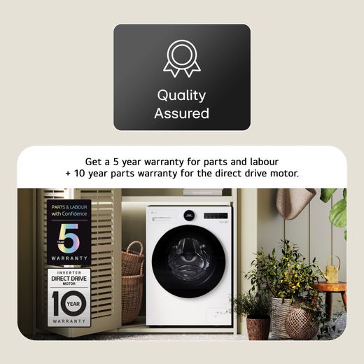 LG Series 7 AI Direct Drive™ W4X7016TWB Wifi Connected 11Kg / 6Kg Washer Dryer with 1400 rpm - White - Warranty