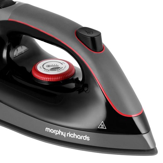 Morphy Richards Power Steam Elite With AutoClean 332013 Pressurised Steam Generator Iron - Black / Red