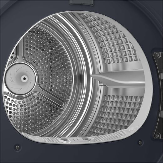 Haier X5 HD90-D357AGU1-UK Wifi Connected Heat Pump Tumble Dryer - Graphite - close up drum shot