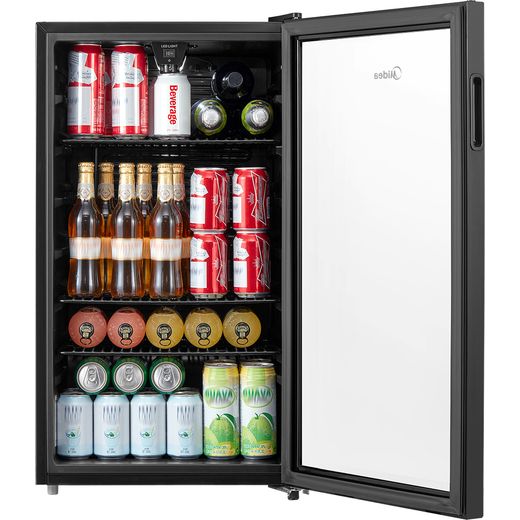 Midea Wine Cooler - Black - front with door open shot