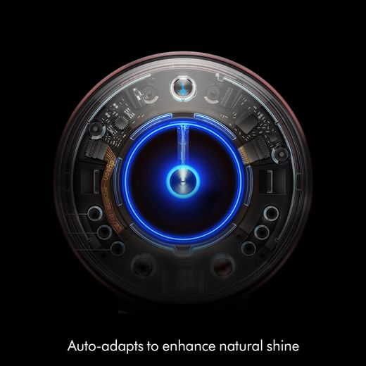 Dyson Supersonic™ Nural™ Straight+Wavy Hair Dryer - Amber Silk - Annotation - Auto adapts shot