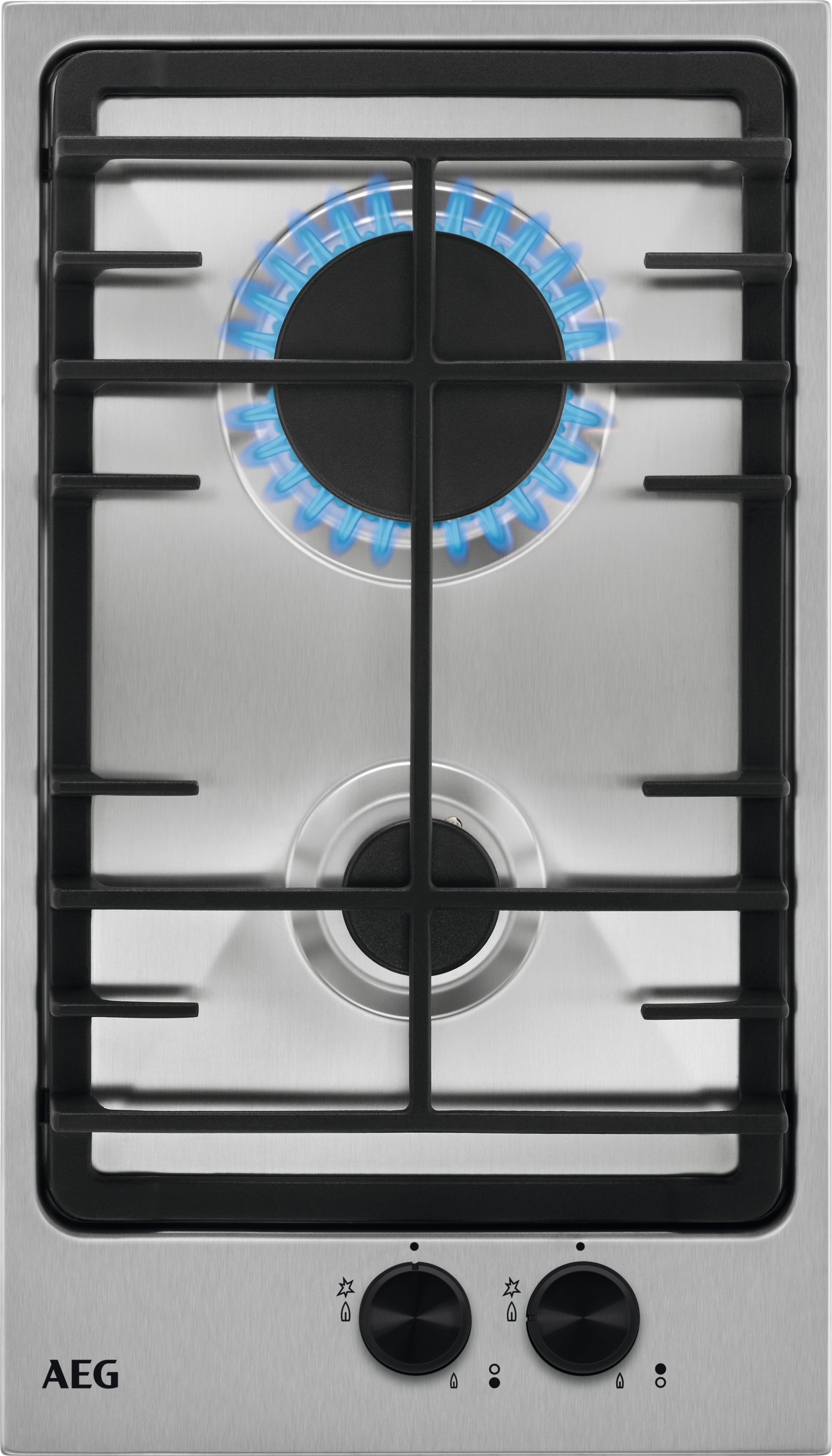 AEG 30cm Domino 2 Gas Hob - Stainless Steel