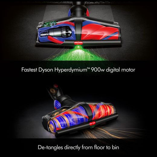 Dyson V16 Piston Animal™ Cordless Vacuum Cleaner - Black / Copper - Annotation - Hoover features
