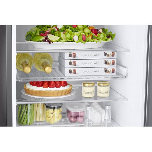 Samsung Bespoke 70/30 Total No Frost Fridge Freezer - Refined Steel - Close up inside shot