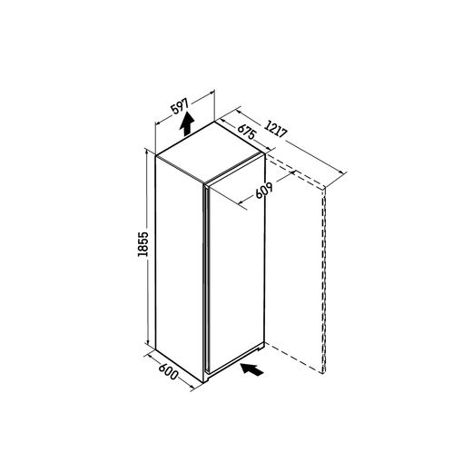 Liebherr FNe5207 186cm Upright Freezer - White - Dimensions