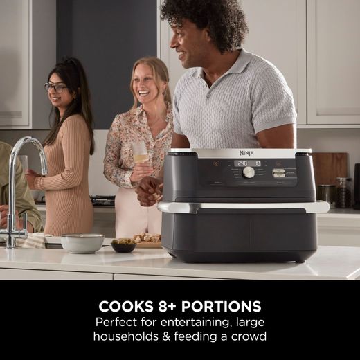 Ninja Foodi FlexDrawer Dual AF500UK Air Fryer - Black - Annotation - Cooks 8+ portions