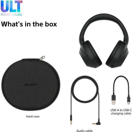 Wireless Noise Cancelling Over-Ear Headphones - White - Annotation - What's in the box shot