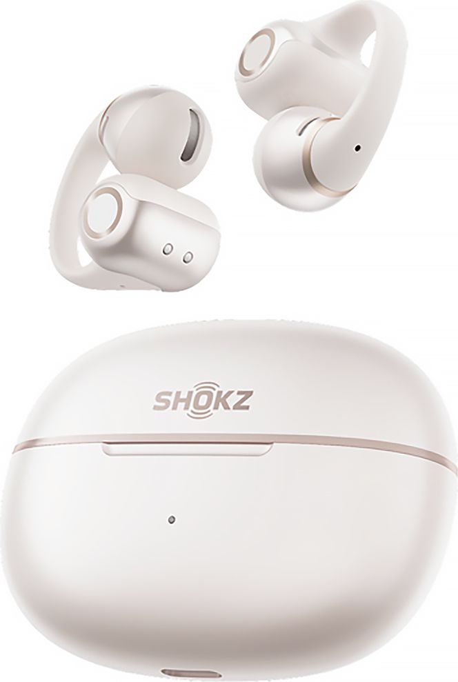 Shokz OpenDots 2 Wireless Open-Ear Earbuds - White, White