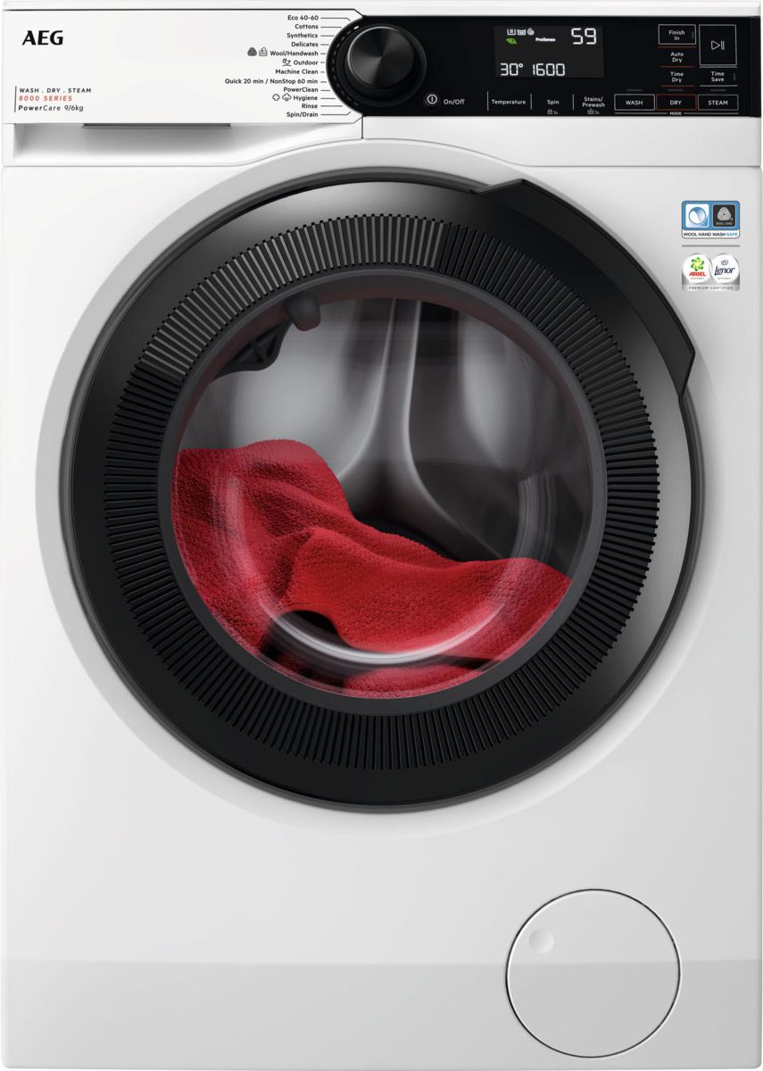Image of AEG 8000 Series LWR8496O5B 9Kg/6Kg Washer Dryer with 1600 rpm - White, A Rated [Wash Only], White