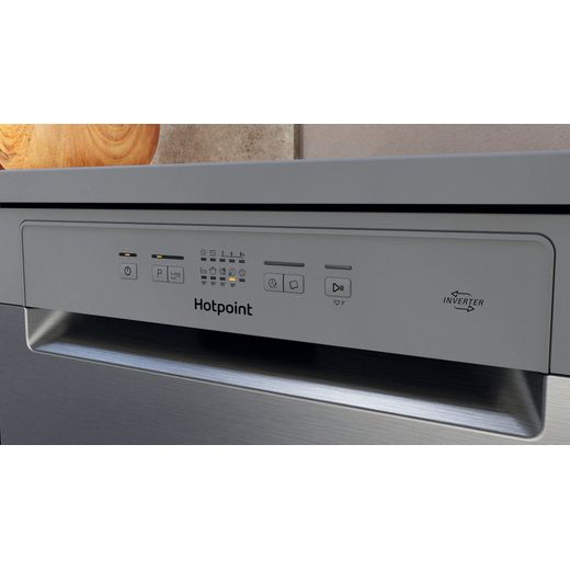 Hotpoint Standard Dishwasher - Stainless Steel  - Close up of control panel shot 