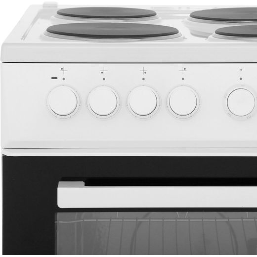 Beko KS530W 50cm Electric Cooker with Solid Plate Hob - White