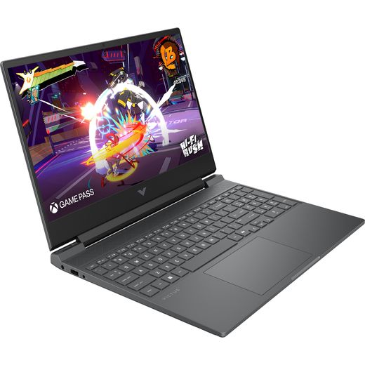 HP Victus 15-fa2300na 15.6" Laptop - NVIDIA® GeForce® RTX™ 4050, Intel® Core™ i5, 512GB SSD, 16 GB RAM - Black - Right perspective shot