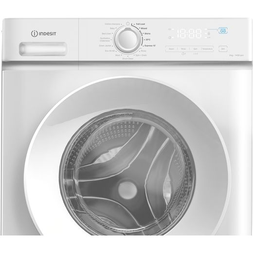 Indesit Push&Go IMA964MYTIMEUK 9kg Washing Machine with 1400 rpm - White - control panel shot 