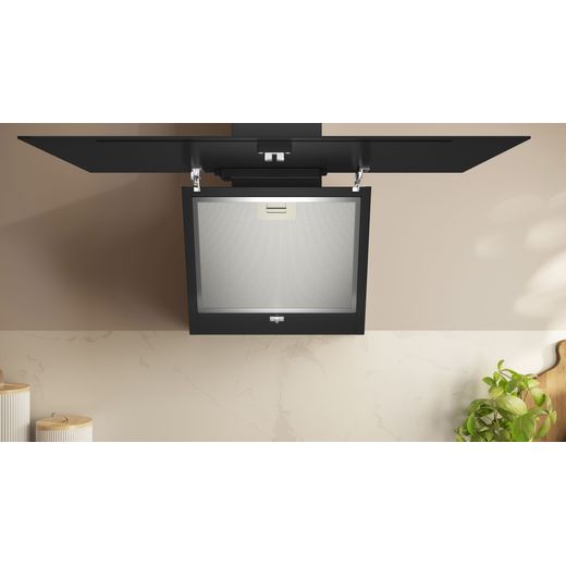 NEFF N30 D83IDK1S0B 80 cm Chimney Cooker Hood - Black - Filter exposed