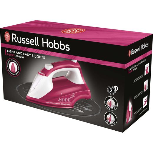 Russell Hobbs Light & Easy Brights 26480 Iron -Berry - Left box perspective shot