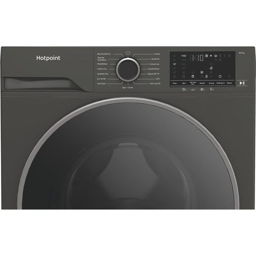 Hotpoint AntiStain HBD 8680G ANTISTAIN UK 8Kg / 6Kg Washer Dryer with 1400 rpm - Graphite - Control panel