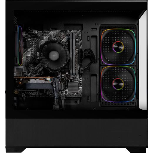 3XS Core 5060 Ti RGB Gaming PC - NVIDIA® GeForce RTX™ 5060 Ti, AMD Ryzen™ 5, 1TB SSD, 16 GB RAM - Black - Side shot