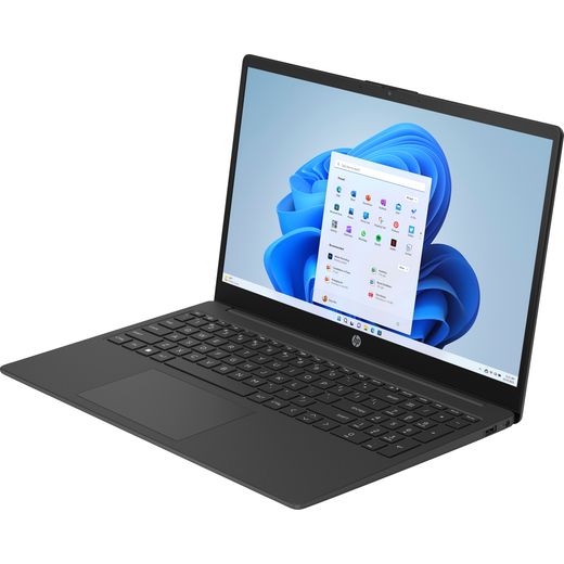 HP 15-fd0062na 15.6" Laptop - Intel® Core™ i5, 512GB SSD, 8 GB RAM - Jet Black - left perspective shot