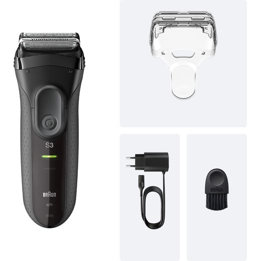 Braun Series 3 Mens Shaver - Grey - Accessories shot