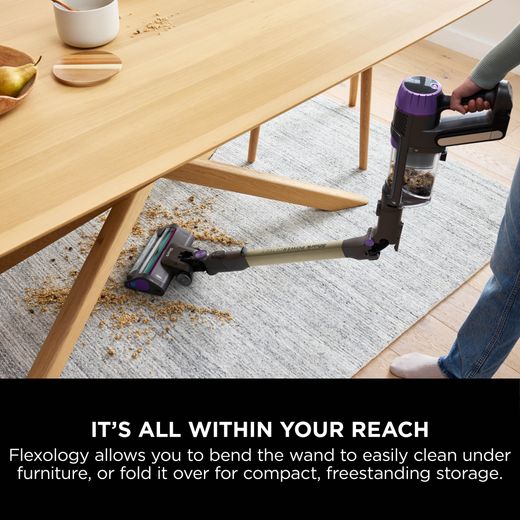 Shark PowerDetect Clean & Empty Cordless Vacuum Cleaner with up to 70 Minutes Run Time - White / Java Grey - Annotation - Flexology