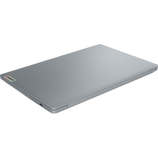 Lenovo IdeaPad Slim 3 15.6" Laptop - Intel N, 128 eUFS, 4 GB RAM - Koala Grey - Back right closed shot