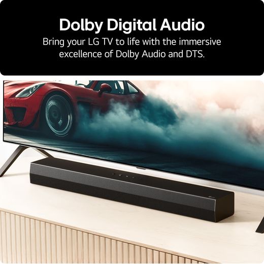 LG US20A Bluetooth 2.0 Soundbar - Black - Annotation - Dolby atoms shot