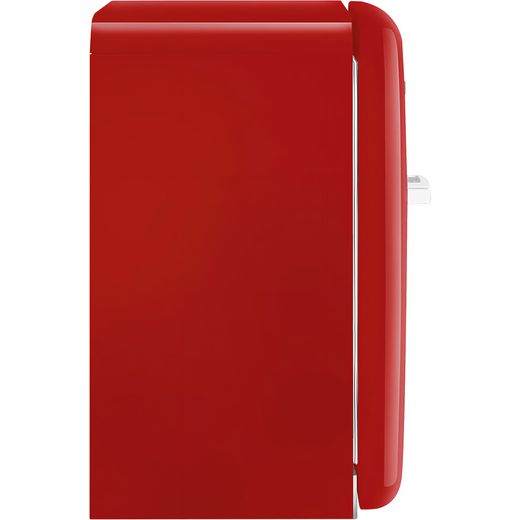 Smeg 50s Style Right Hand Hinged Home Bar FAB10HRRD6 97cm High Fridge - Red - Side shot