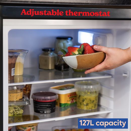 Russell Hobbs RH85UCLF552E1B Integrated Under Counter Fridge - Black - Annotation - Adjustable thermostat shot