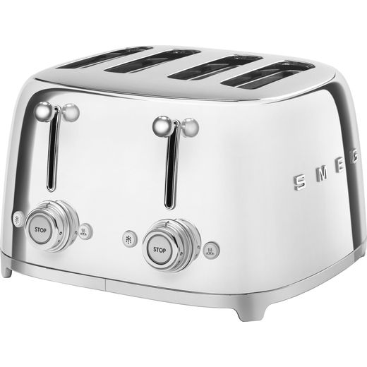 Smeg 50's Retro TSF03SSUK 4 Slice Toaster - Stainless Steel