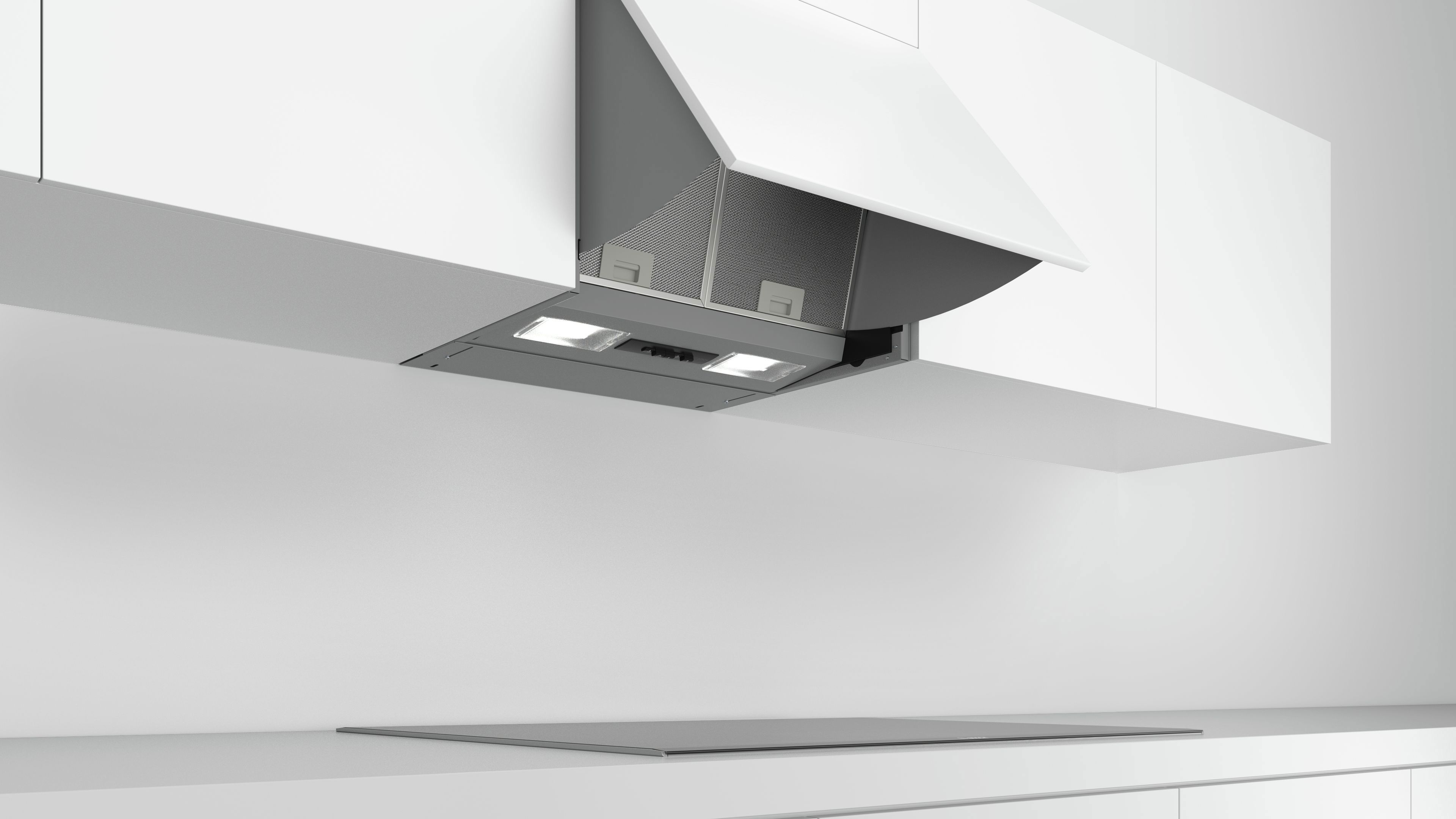 Image of Bosch Series 2 DEM66AC00B 60cm Integrated Cooker Hood - Silver, Silver