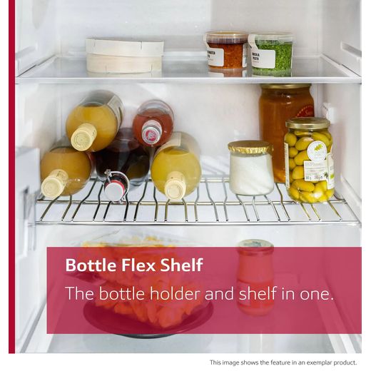 NEFF KI7962FD0G 194cm Integrated Frost Free Fridge Freezer with Fixed Door Hinge - White - Annotation - Bottle flex shelf