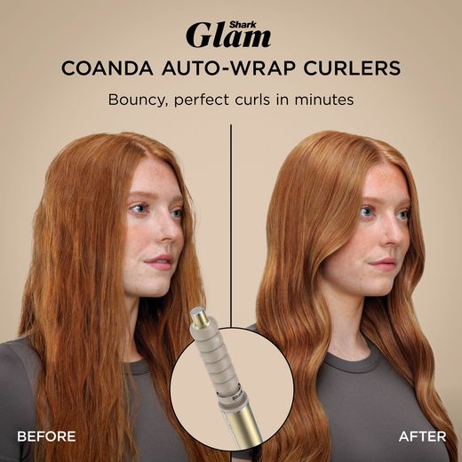 Shark Glam 5 in 1 Curly & Coily Multistyler HD6052SUK Hot Air Styler - Gold - Annotation - Coanda auto-wrap curlers