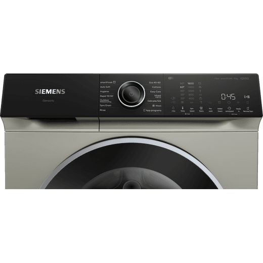 Siemens IQ-500 i-Dos™ WG46H2AXGB 9.0kg Washing Machine with 1600 rpm - Silver - Control panel