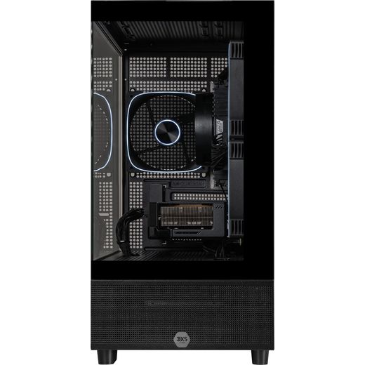 3XS Core 3XS-169056 Micro Tower - NVIDIA® GeForce RTX™ 5060, AMD Ryzen™ 5, SSD - Black - Front shot