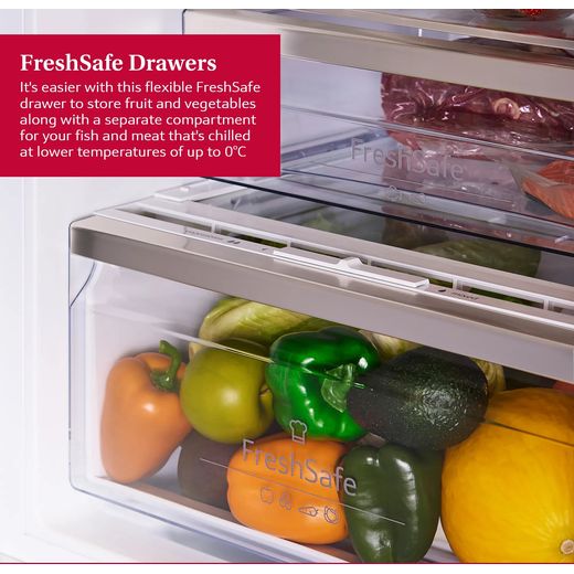 NEFF KI7962FD0G 194cm Integrated Frost Free Fridge Freezer with Fixed Door Hinge - White - Annotation - FreshSafe drawers