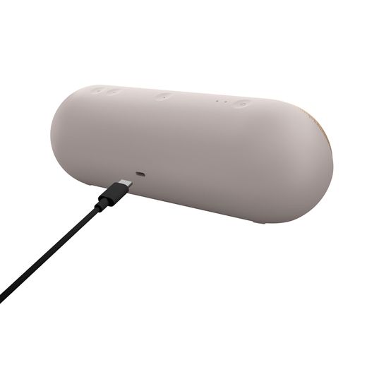 Beats Beats Pill Portable Wireless Speaker - Champagne Gold - Back left perspective with usb cable