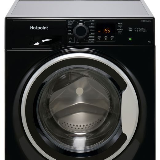 Hotpoint NSWM 946 BS UK 9kg Washing Machine with 1400 rpm - Black - Control panel shot