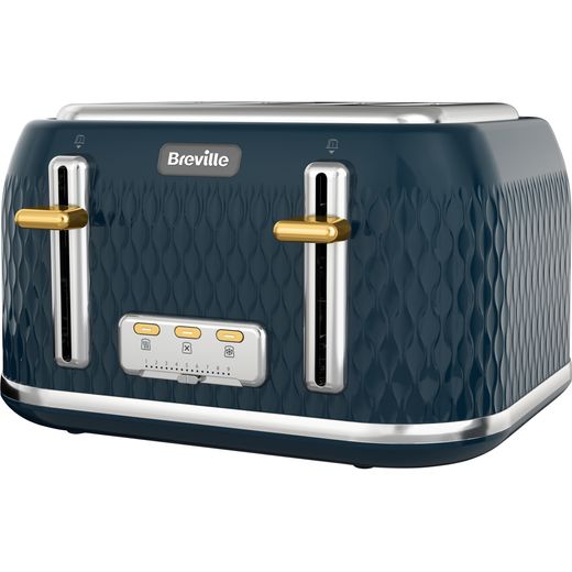 Breville Curve VTT965 4 Slice Toaster - Navy Blue / Gold