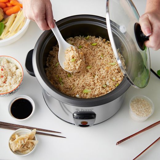 Russell Hobbs 19750 1.8 Litre Rice Cooker - Stainless Steel - Cooked rice inside rice cooker