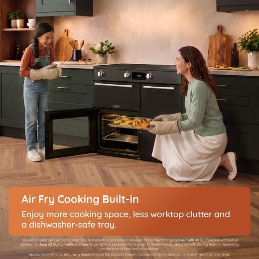 Hotpoint RH100CA21B 100cm wide Electric Range Cooker with Ceramic Hob - Black - annotation - airfry function