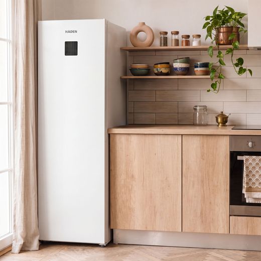 Haden HZ150FF 139cm Frost Free Upright Freezer - White - Freezer in room