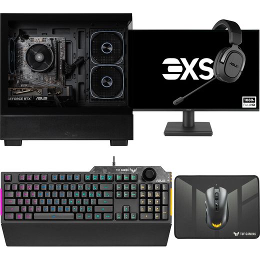 3XS Core 3XS-169060 Tower - NVIDIA® GeForce RTX™ 5060, AMD Ryzen™ 5, 500GB SSD - Black - front shot