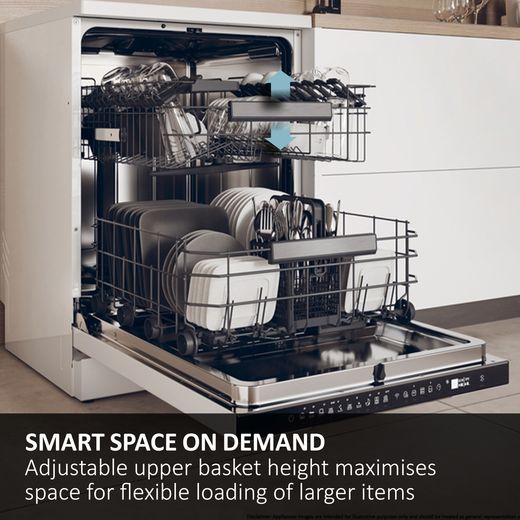 Haier Integrated Standard Dishwasher - Black with Sliding Door Fixing Kit - Annotation - Smart space on demand