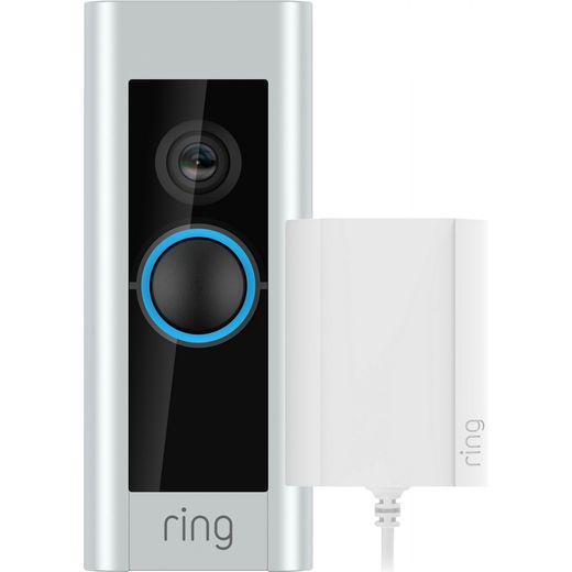 Ring Video Doorbell Pro With Plug-in Adaptor Full HD 1080p - Nickel