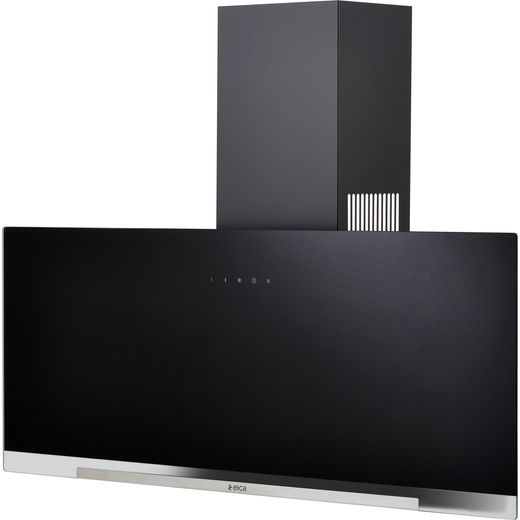 Elica APLOMB-BLK-90 90 cm Chimney Cooker Hood - Black Glass - A Rated
