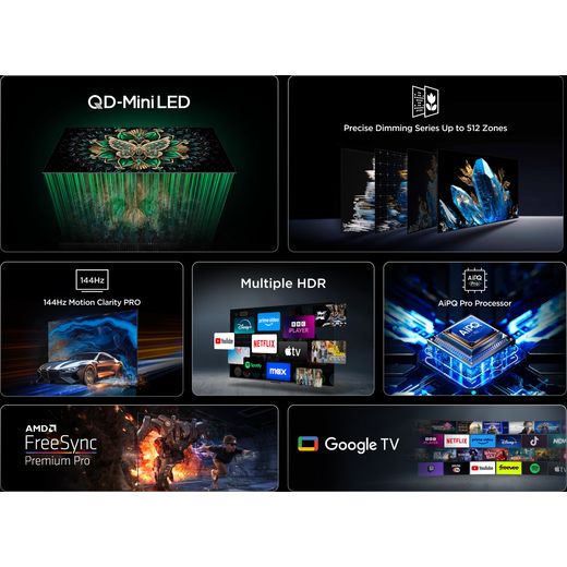 TCL C6K 50" 4K Ultra HD Smart Google TV - annotation - feature shot